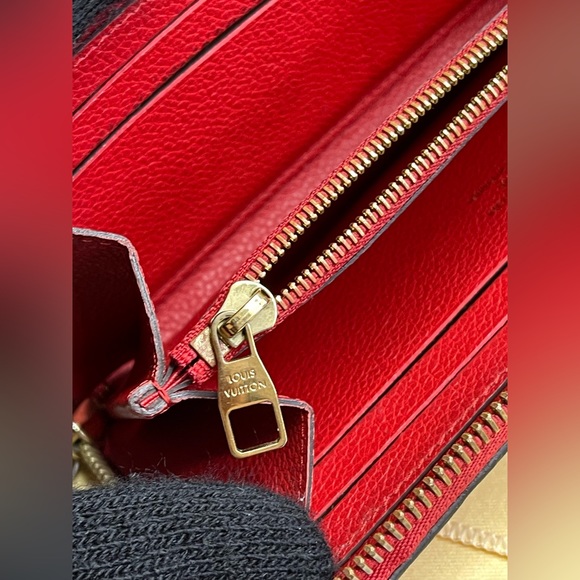 Louis Vuitton clemence empreinte red long wallet - Picture 11 of 16